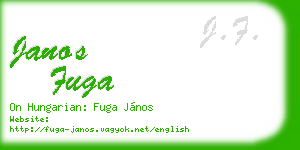 janos fuga business card
